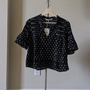 Zara Trafaluc Collection short sleeve blouse